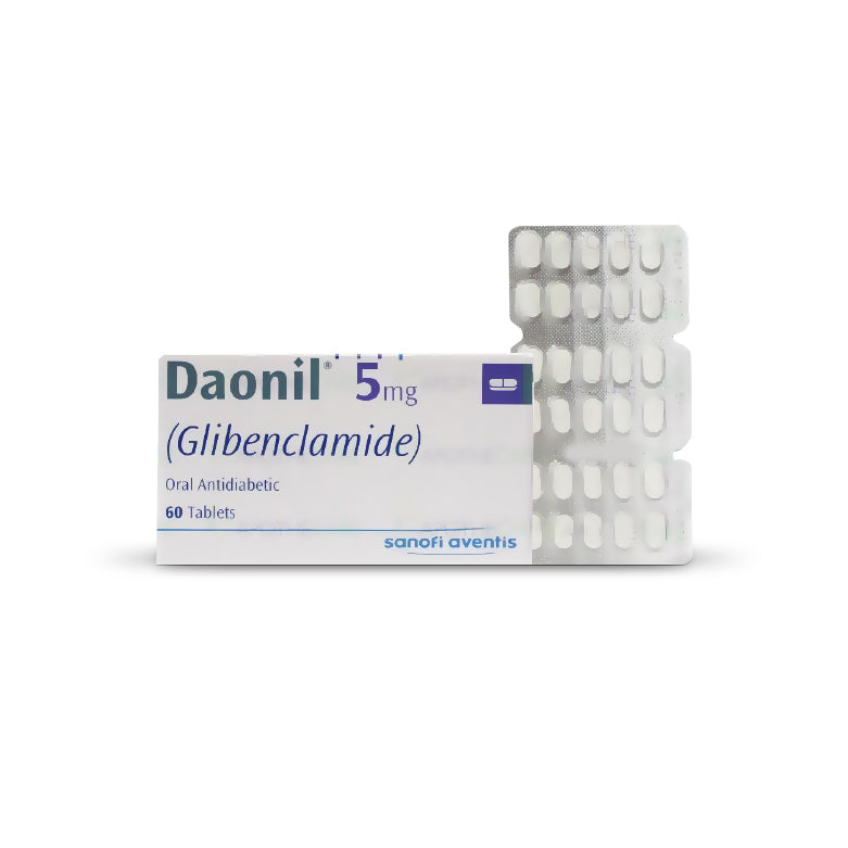 Daonil Tablets 5Mg (1 Box = 6 Strips) (1 Strip = 10 Tablets) – Taabib.com